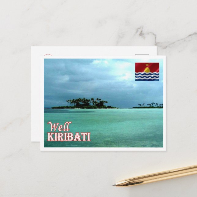 Kiribati - Well - Sea View - Postkarte (Vorderseite/Rückseite Beispiel)