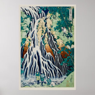 Kirifuri-Wasserfall - Kunstdruck. Vintage Poster