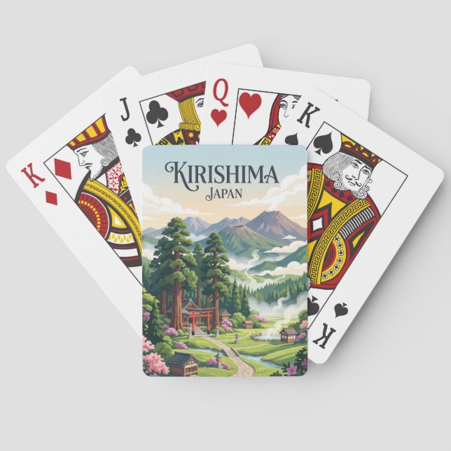 Kirishima, Japan Spielkarten (Rückseite)