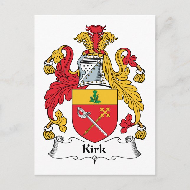 Kirk Familienwappen Postkarte (Vorderseite)