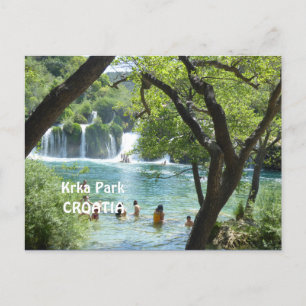 Kirka Waterfälle Kroatien Landschaftlich Reisen Postkarte