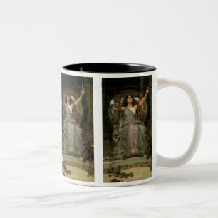 Kirkes reicht Odysseus den Becher von JW Waterhous Zweifarbige Tasse