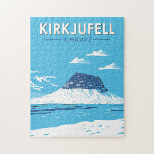 Kirkjufell Island Reise Kunst Vintage