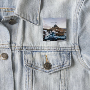 Kirkjufell, Kirchenberg, Island Button