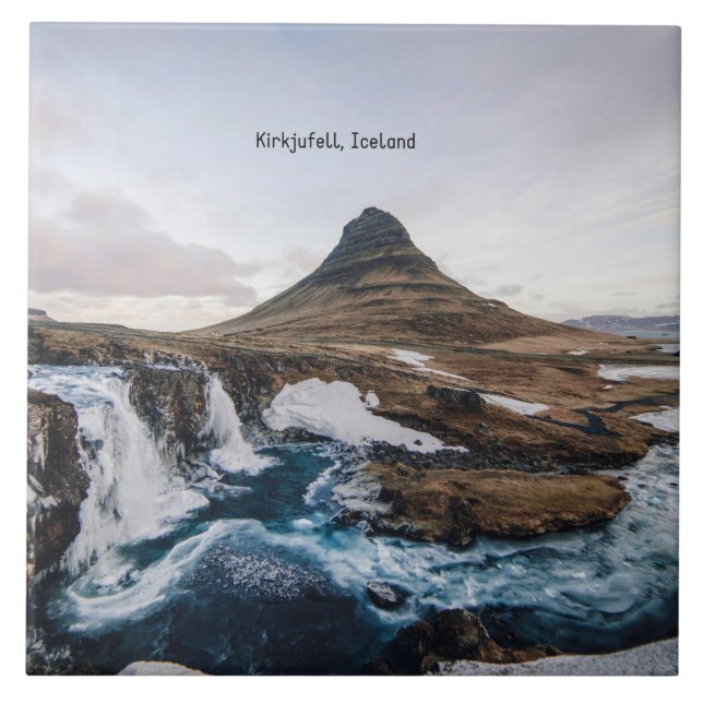 Kirkjufell, Kirchenberg, Island Fliese (Vorderseite)