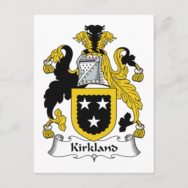 Kirkland Familienwappen Postkarte (Vorderseite)