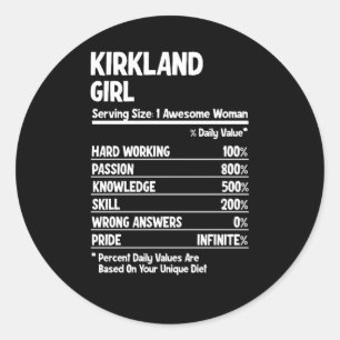 Kirkland Runder Aufkleber