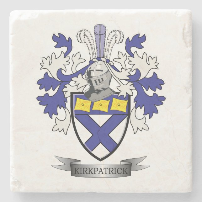 Kirkpatrick Familienwappen-Wappen Steinuntersetzer (Vorderseite)