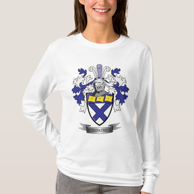 Kirkpatrick Familienwappen-Wappen T-Shirt (Vorderseite)