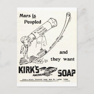Kirk's Soap Campy Ad über MARS Postkarte