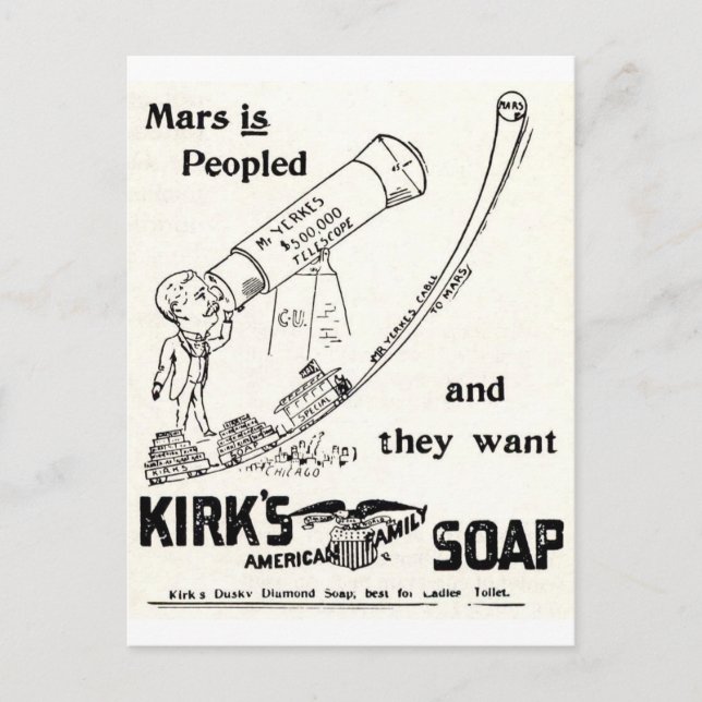 Kirk's Soap Campy Ad über MARS Postkarte (Vorderseite)