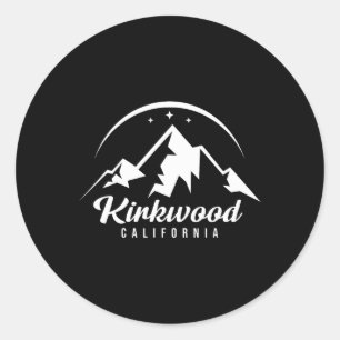 Kirkwood California Skigebiet Snowboarden Runder Aufkleber
