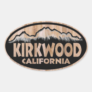 Kirkwood Kalifornien hölzerne Ovaler Aufkleber
