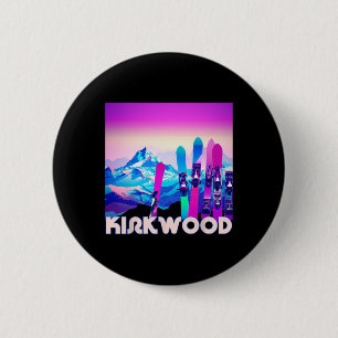 Kirkwood Ski - Retro 80er Jahre Style Ski und Snow Button