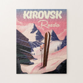 Kirovsk Russia ski travel poster