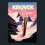 Kirovsk Russia ski travel poster<br><div class="desc">Kirovsk Russia beautiful ski travel poster.</div>