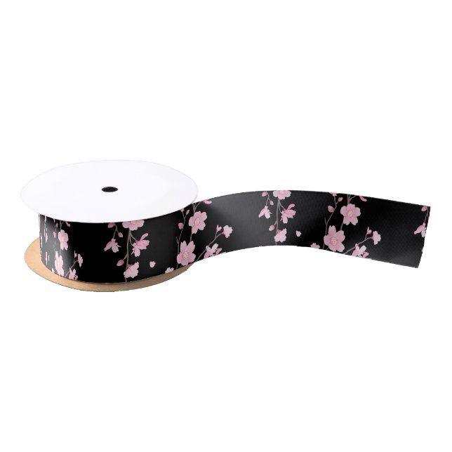 Kirry Blossom - Schwarz Satinband (Spule)