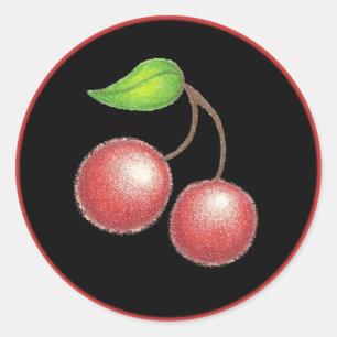 Kirsch-Aufkleber Runder Aufkleber