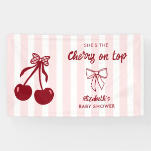 Kirsch-Baby-Baby-Party Kirsche auf der Spitze Koke Banner