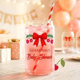 Kirsch-Baby-Party Rot Gingham-Schleife Gefallen Dosenglas