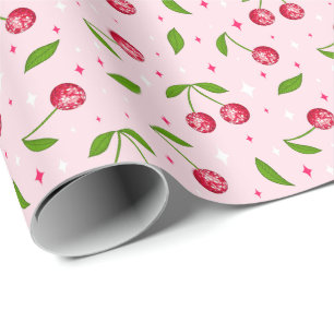 Kirsch-Diskokugel-Muster Geschenkpapier