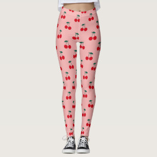 Kirsch Frucht Muster Leggings