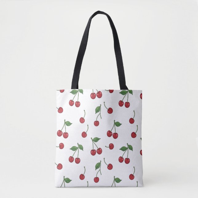 Kirsch Frucht Wiederholungsmuster Design Tasche (Vorderseite)