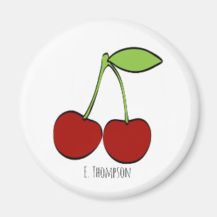 Kirsch-Illustrationsmagnet Magnet