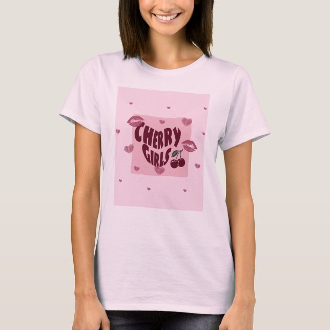 Kirsch-Mädchen T-Shirt (Vorderseite)