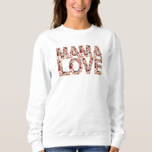 Kirsch Mama Liebe Typografie Sweatshirt