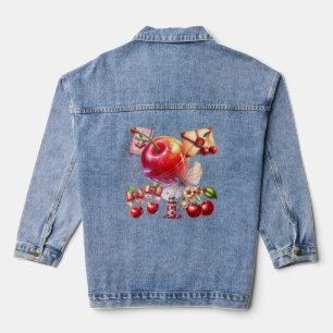 Kirsch-Pop Jeansjacke