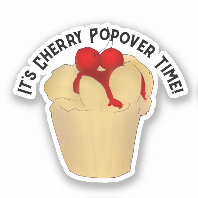Kirsch-Popover  Aufkleber (Vorderseite)