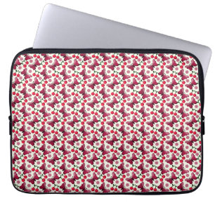 Kirsch-Schmetterling Kawaii Nahtloses Muster Laptopschutzhülle