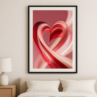 Kirsch-Schwingungen Herz-Wirbel – Moderne Liebe Ab Poster