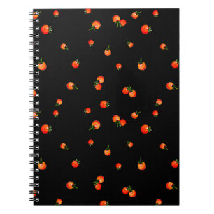 Kirsch-Tomaten-Illustration. Wasserfarb nahtlos Notizblock