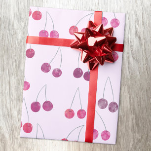 Kirsch-Wasserfarbenmuster Geschenkpapier