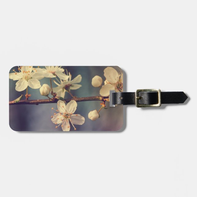 Kirschbaumblüten Gepäckanhänger (Vorderseite horizontal)