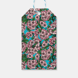 Kirschblüte auf blau geschenkanhänger