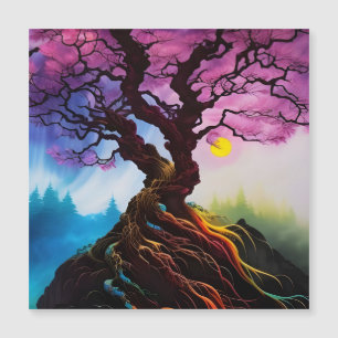 Kirschblüte Baum des Lebens Magnetkarte
