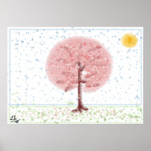 Kirschblüte-Baum-Plakat Poster