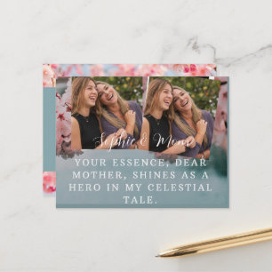 Kirschblüte Blume geben Mama personalisierten Feiertagspostkarte