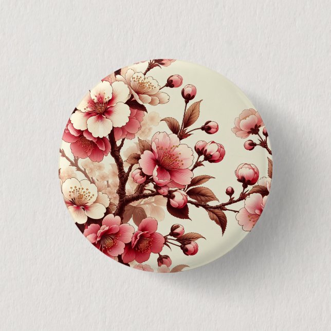 Kirschblüte Button (Vorderseite)