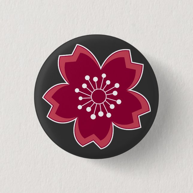 Kirschblüte-Button Button (Vorderseite)