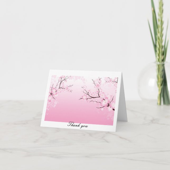 KIRSCHblüte DANKEN IHNEN ZU KARDIEREN Dankeskarte (Vorderseite)