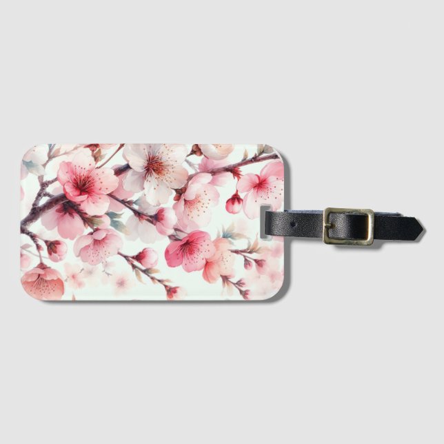 Kirschblüte Gepäckanhänger (Vorderseite (Horizontal))