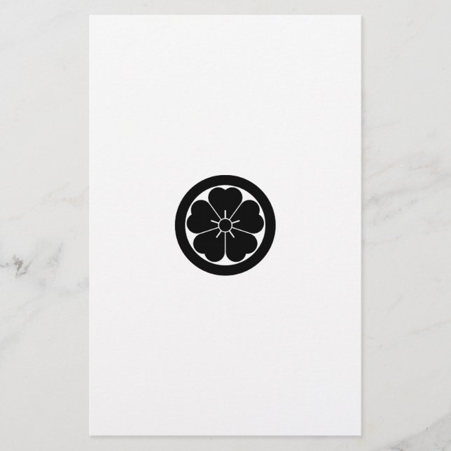 Kirschblüte im Kreis Briefpapier (Vorderseite)