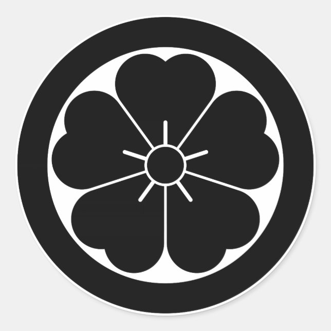 Kirschblüte im Kreis Runder Aufkleber (Vorderseite)