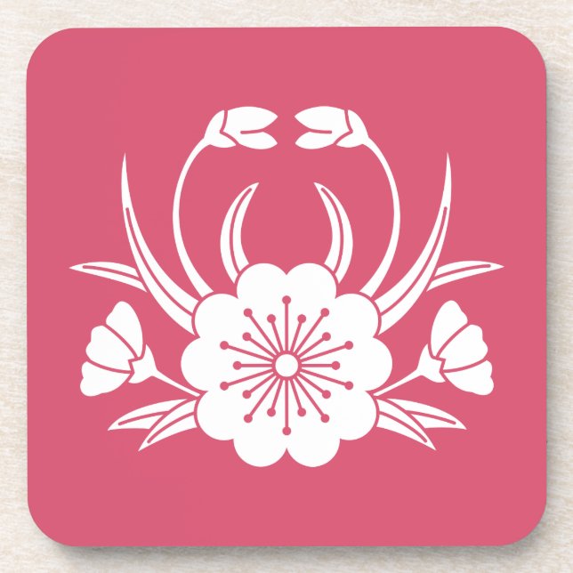 Kirschblüte in Krebsform Untersetzer (Vorderseite)