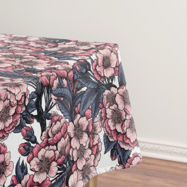 Kirschblüte in Rosa und Blau Tischdecke (Beispiel)