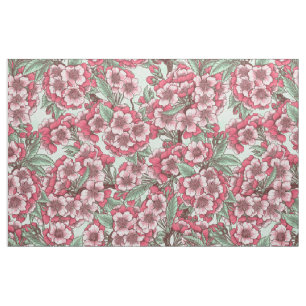 Kirschblüte in Rosa und Minze Stoff